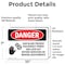 Signmission Saw Blade Present Disconnect Danger Sign, Vinyl Decal, 10in W x 7in L, 2PK OS-2PACK-DS-D-710-L-2447 - alternate 2